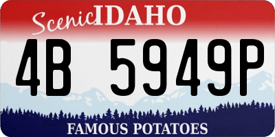 ID license plate 4B5949P