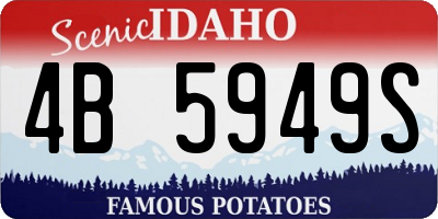 ID license plate 4B5949S