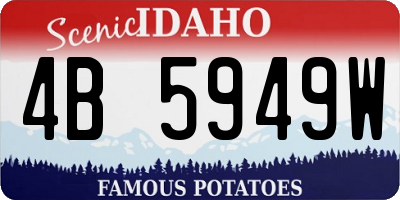 ID license plate 4B5949W