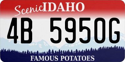 ID license plate 4B5950G