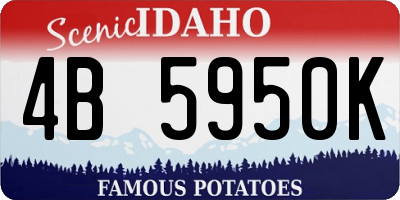 ID license plate 4B5950K