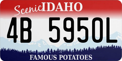 ID license plate 4B5950L