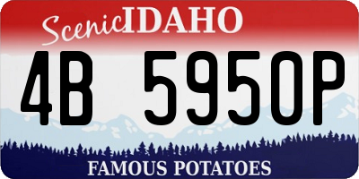 ID license plate 4B5950P