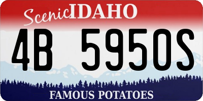 ID license plate 4B5950S