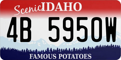 ID license plate 4B5950W