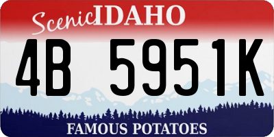 ID license plate 4B5951K
