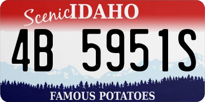 ID license plate 4B5951S