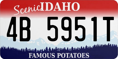 ID license plate 4B5951T