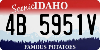 ID license plate 4B5951V