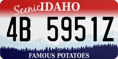 ID license plate 4B5951Z