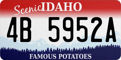 ID license plate 4B5952A