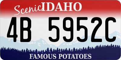ID license plate 4B5952C
