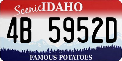 ID license plate 4B5952D