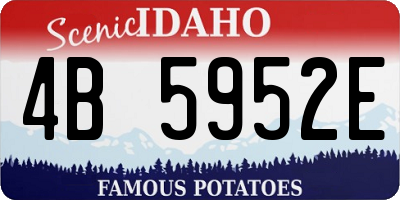ID license plate 4B5952E