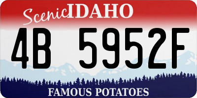 ID license plate 4B5952F