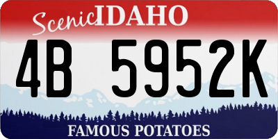 ID license plate 4B5952K