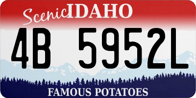 ID license plate 4B5952L