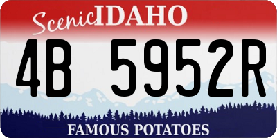 ID license plate 4B5952R