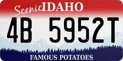 ID license plate 4B5952T