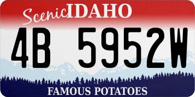 ID license plate 4B5952W