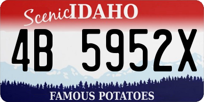 ID license plate 4B5952X