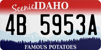 ID license plate 4B5953A