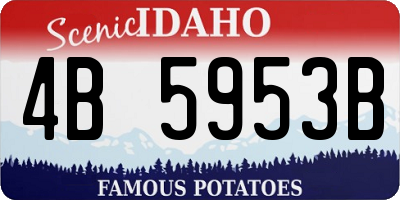 ID license plate 4B5953B