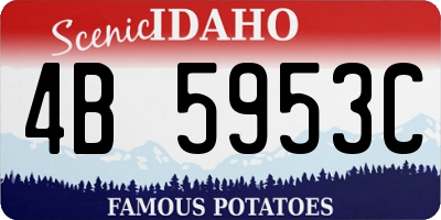 ID license plate 4B5953C