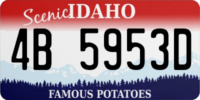 ID license plate 4B5953D