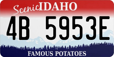 ID license plate 4B5953E