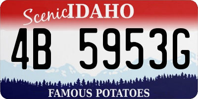 ID license plate 4B5953G