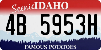 ID license plate 4B5953H