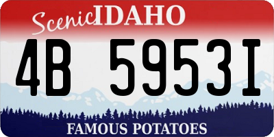 ID license plate 4B5953I