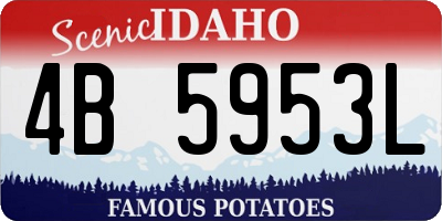 ID license plate 4B5953L