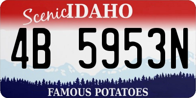 ID license plate 4B5953N