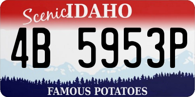 ID license plate 4B5953P