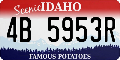 ID license plate 4B5953R