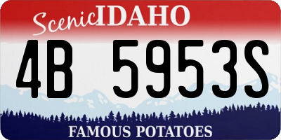 ID license plate 4B5953S
