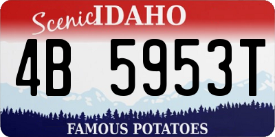 ID license plate 4B5953T