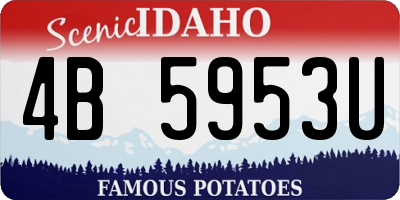 ID license plate 4B5953U