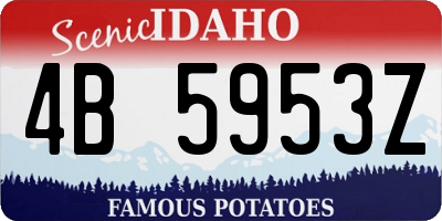 ID license plate 4B5953Z