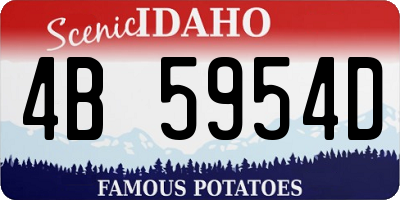 ID license plate 4B5954D