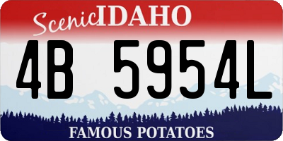 ID license plate 4B5954L