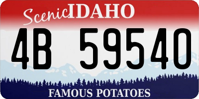 ID license plate 4B5954O