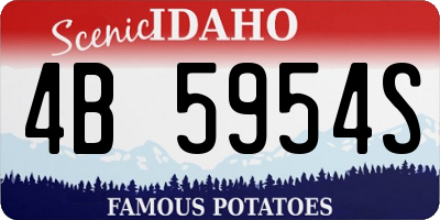 ID license plate 4B5954S