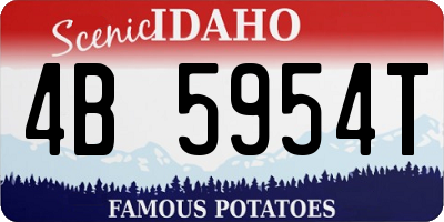 ID license plate 4B5954T