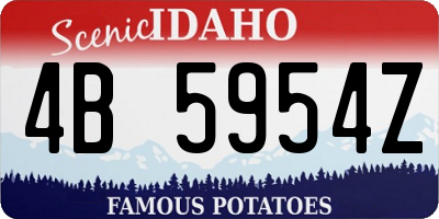 ID license plate 4B5954Z