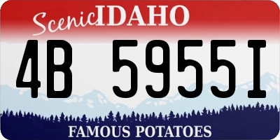 ID license plate 4B5955I