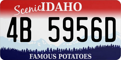 ID license plate 4B5956D