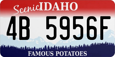 ID license plate 4B5956F